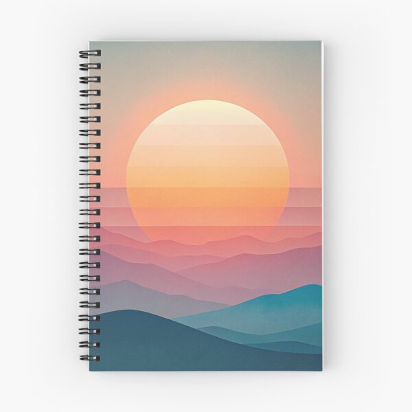 Item preview, sunset mountains lineart aesthetic designed and sold by rlav123.