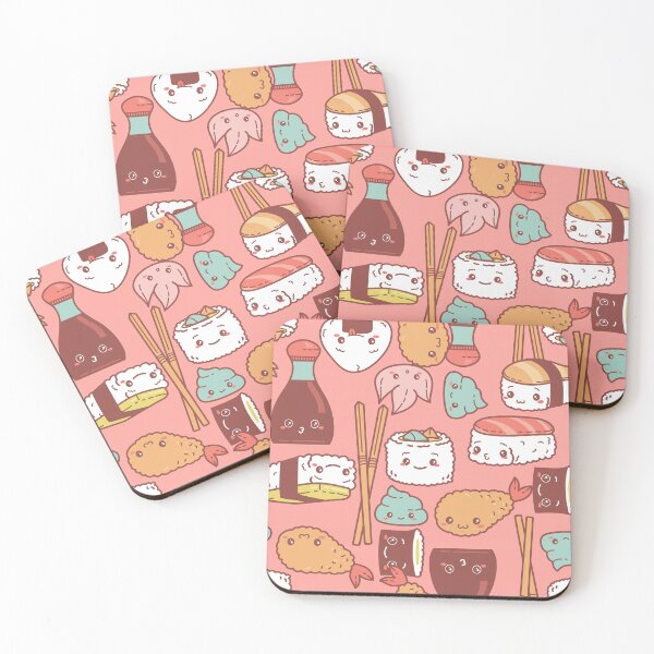 Item preview, kawaii pink sushi tempura cute designed and sold by Gossip Rag.