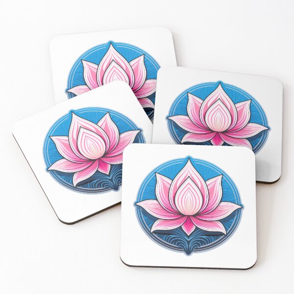 Item preview, a stylized pink lotus flower surrounded by intricate geometric patterns Design. designed and sold by HEMRO.