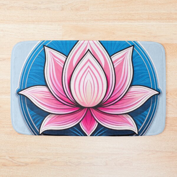Item preview, a stylized pink lotus flower surrounded by intricate geometric patterns Design. designed and sold by HEMRO.