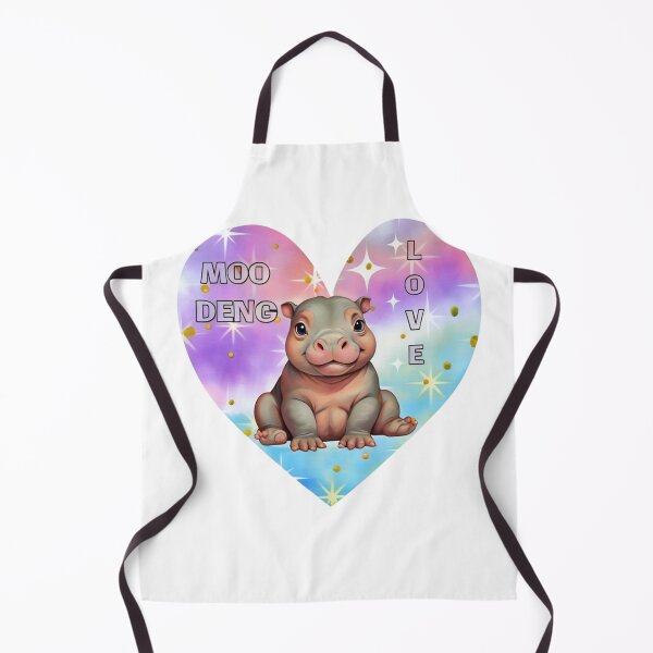 Item preview, LOVE MOO DENG ADORABLE HIPPO CUTE HEART STICKER designed and sold by Arts4U.