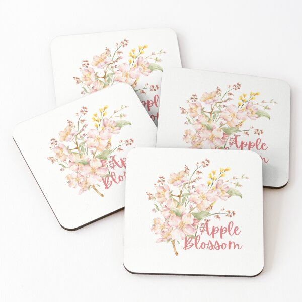 Artikelvorschau, Arkansas State Apfelblüten-Blumen-Aquarell-klassisches T-Shirt Sticker entworfen und verkauft von ThinkNature!.