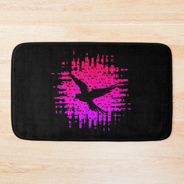 Item preview, Retrofuturistic Nighttime Neon City Bird Retro Black Bird 2 of 4 designed and sold by Beachy.