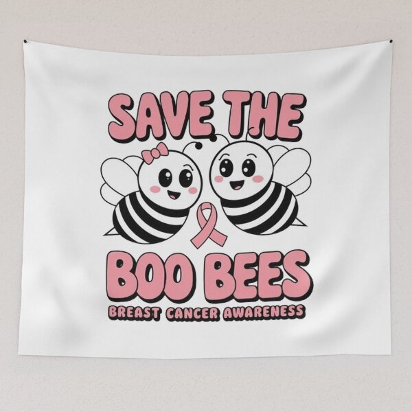 Item preview, Save The Boobees Boo Bees Breast Cancer Halloween Women designed and sold by SztylishDesigns.