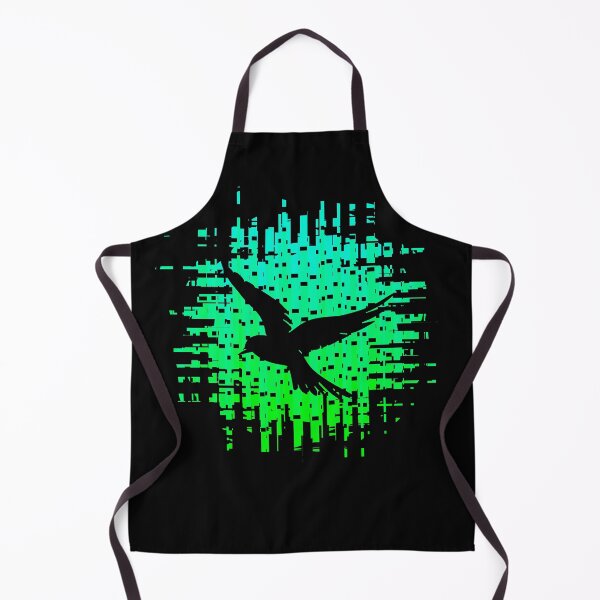 Item preview, Retrofuturistic Nighttime Neon City Bird Retro Black Bird 4 of 4 designed and sold by Beachy.