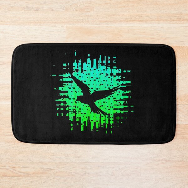 Item preview, Retrofuturistic Nighttime Neon City Bird Retro Black Bird 4 of 4 designed and sold by Beachy.