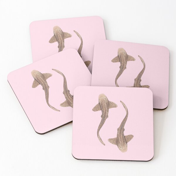Item preview, DOUBLE ZEBRA/LEOPARD SHARK -stegostoma fasciatum (light pink) designed and sold by BEATRIZ ABAITUA.