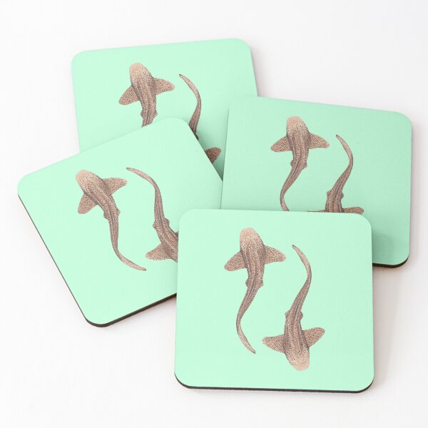 Item preview, DOUBLE ZEBRA/LEOPARD SHARK -stegostoma fasciatum (mint green) designed and sold by BEATRIZ ABAITUA.