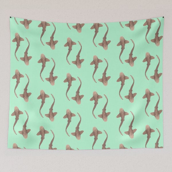 Item preview, DOUBLE ZEBRA/LEOPARD SHARK -stegostoma fasciatum (mint green) designed and sold by BEATRIZ ABAITUA.