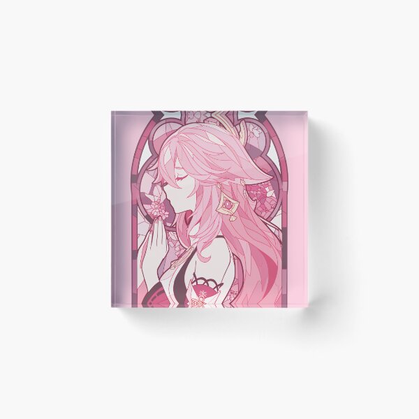 Item preview, Stained Glass Yae Miko designed and sold by SchellStation.
