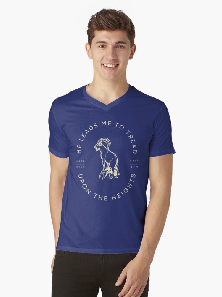 Thumbnail 1 of 3, V-Neck T-Shirt, Upon the Heights designed and sold by ABCS-Ministries.