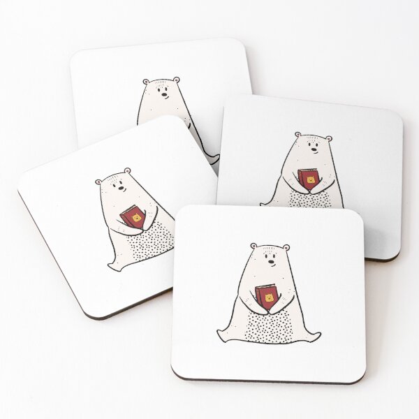 Item preview, Beary Good Reader Cute White Bear with Book designed and sold by Tales by Chelle.