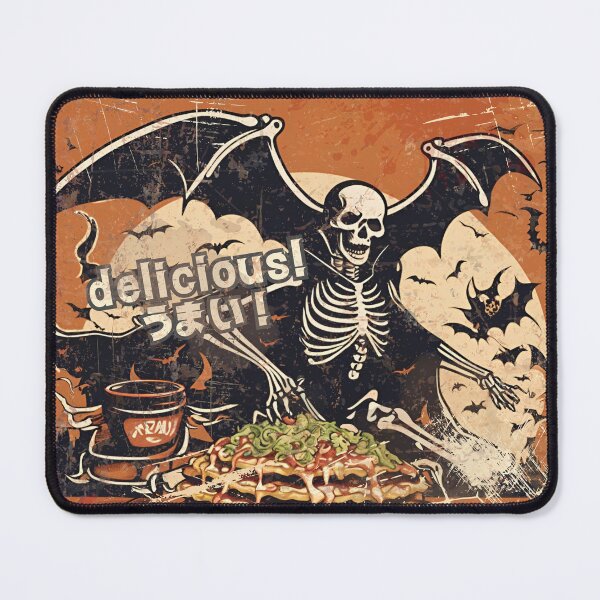 Item preview, Okonomiyaki is good! Spooky season skeleton version designed and sold by siamnekochan.