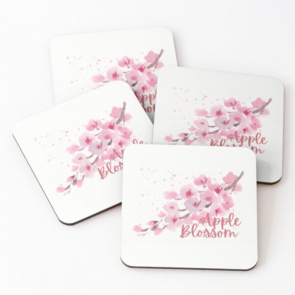 Artikelvorschau, Arkansas State Apfelblüten-Blumen-Aquarell-klassisches T-Shirt Sticker entworfen und verkauft von ThinkNature!.