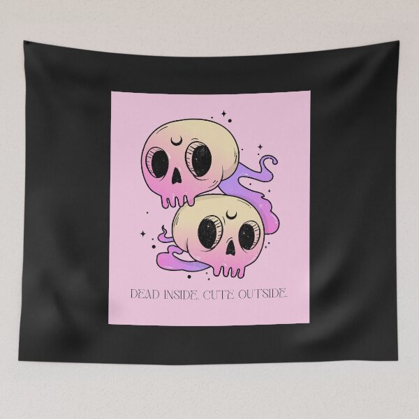 Item preview, Dead Inside, Cute Outside. Pastel Goth Halloween #Yamikawaii #PastelGoth #KawaiiGoth designed and sold by Anna Halasek.