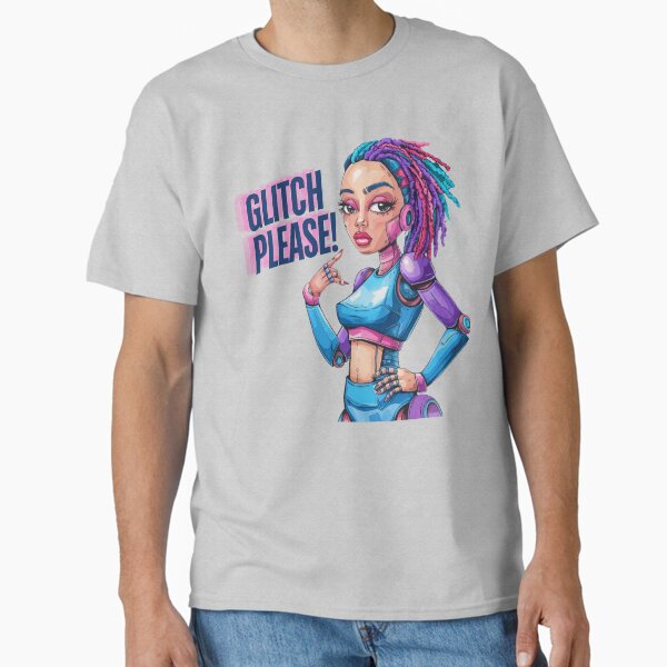 Item preview, GLITCH PLEASE! Funny Ai Chatbot Companion Memes - Futuristic Anime Girl Robot  designed and sold by 100xGifts.