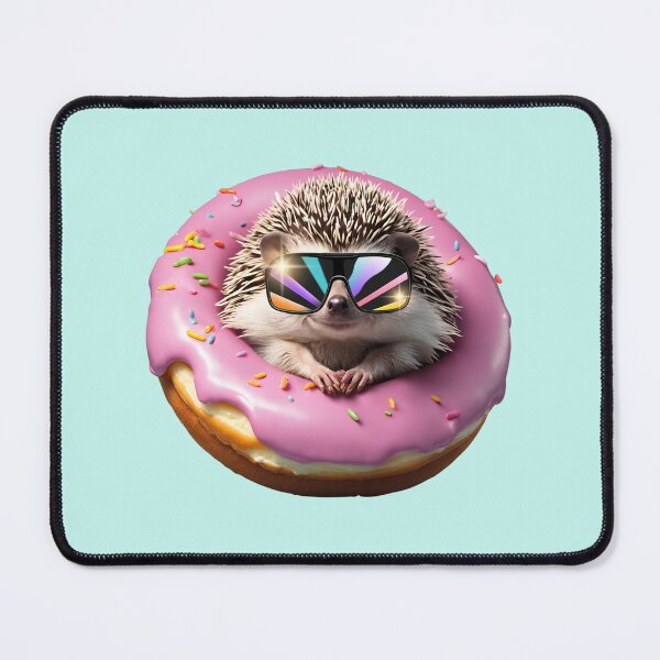 Item preview, Cute hedgehog on a donut designed and sold by FatBirdie.