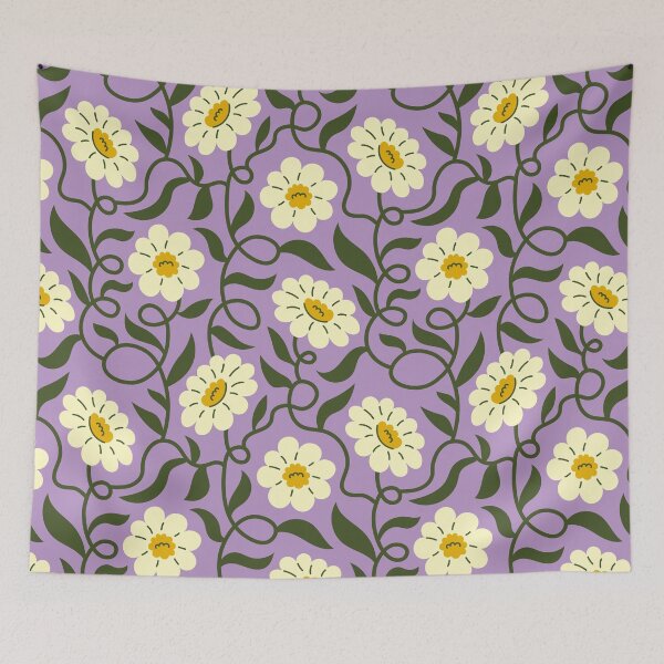 Item preview, pretty purple florals  designed and sold by emjell studio.