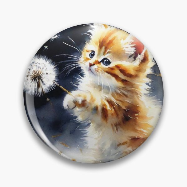 Item preview, Kitten With Dandelion  designed and sold by IvaRenee.