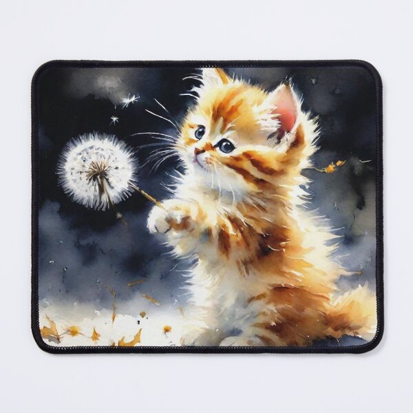 Item preview, Kitten With Dandelion designed and sold by IvaRenee.