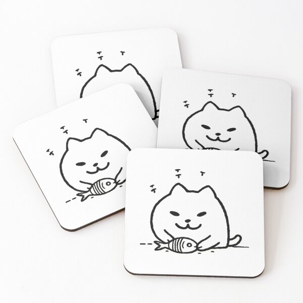 Item preview, Chubby Cat Enjoying Fish designed and sold by SketchyVibes.