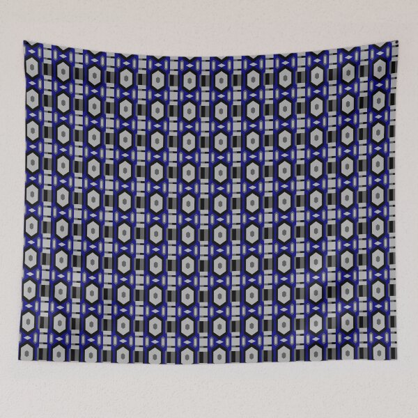 Item preview, Colorful Hexagon And Diamond Geometry Shapes Grid Pattern designed and sold by EvergreenMotifs.