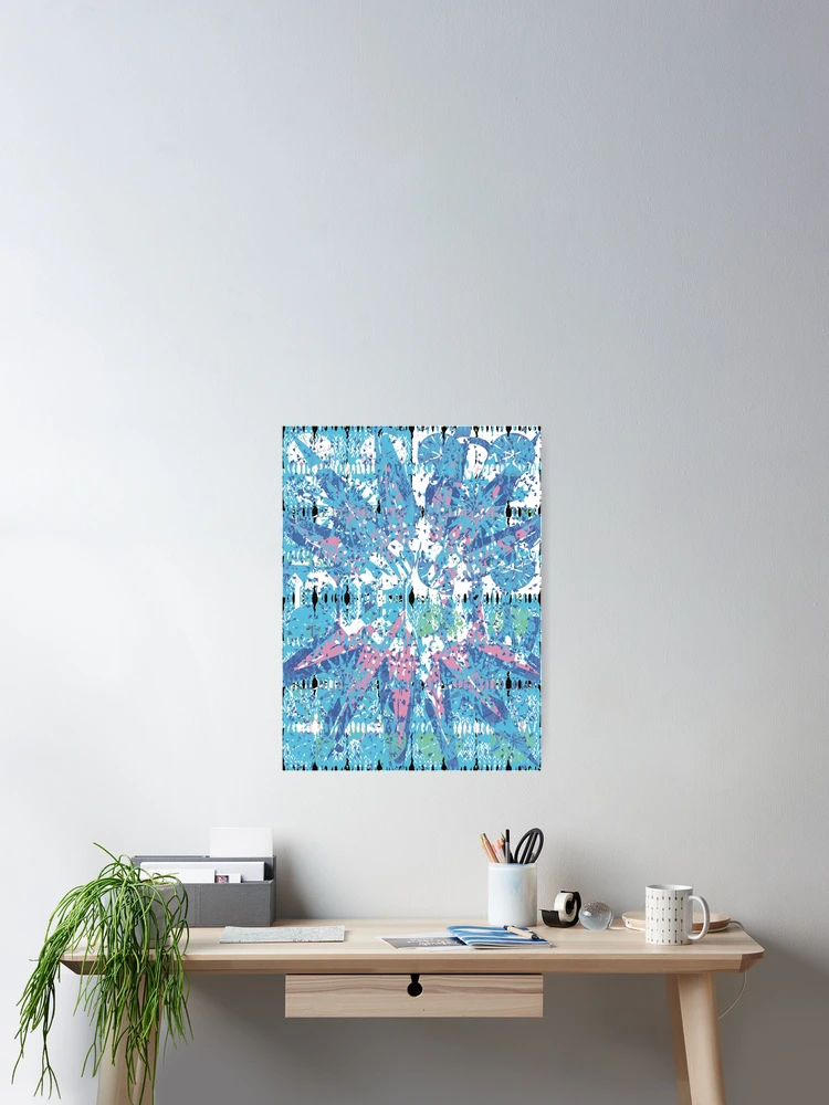 Thumbnail 2 of 3, Poster, Blue Star Abstract designed and sold by Rickybrook.