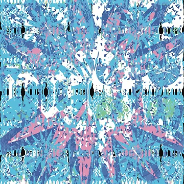 Artwork thumbnail, Blue Star Abstract by Rickybrook