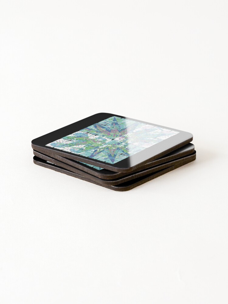 Thumbnail 4 of 5, Coasters (Set of 4), Green Star Abstract designed and sold by Rickybrook.