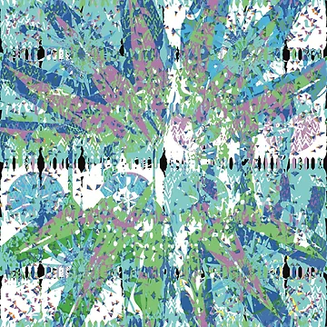 Artwork thumbnail, Green Star Abstract by Rickybrook