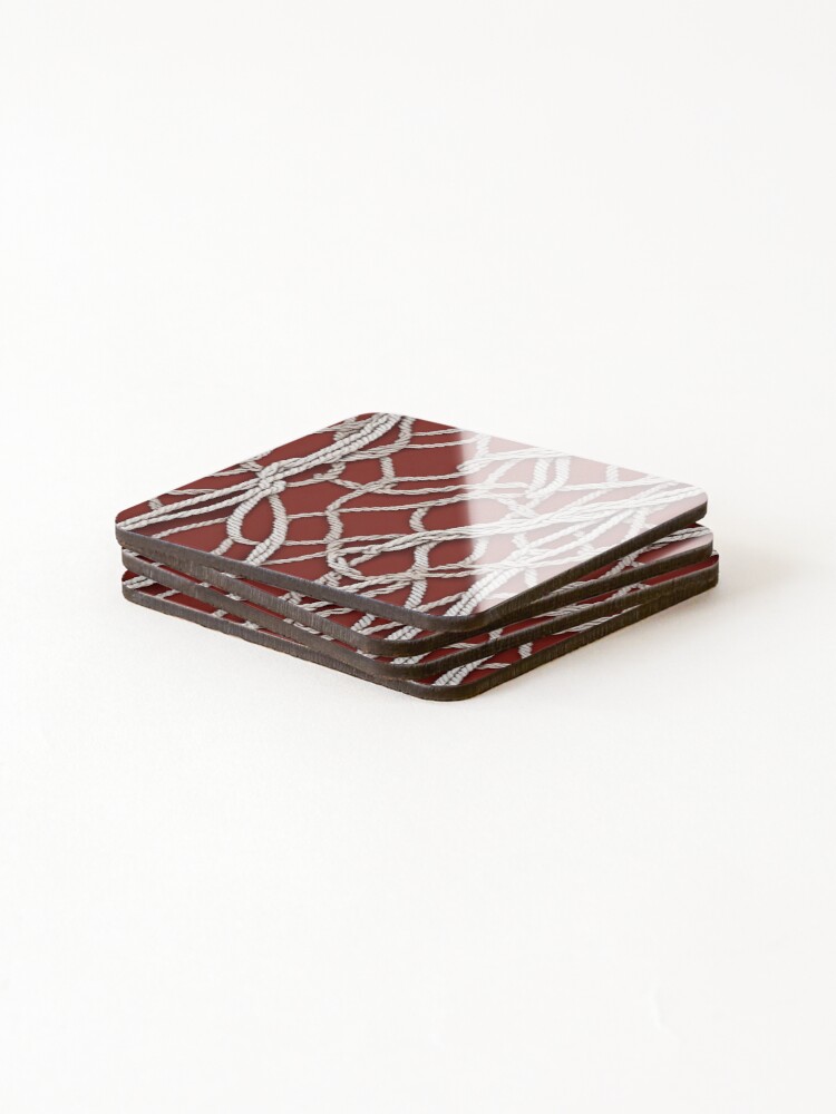 Thumbnail 4 of 5, Coasters (Set of 4), Western Rope Pattern designed and sold by QualityArtist.