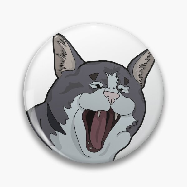Item preview, Grey Striped Cat Yawning (or screaming) designed and sold by ZetasMedia.