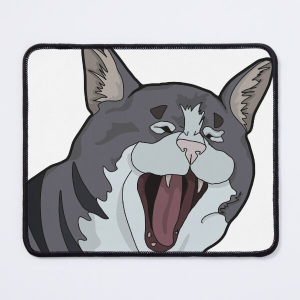Item preview, Grey Striped Cat Yawning (or screaming) designed and sold by ZetasMedia.