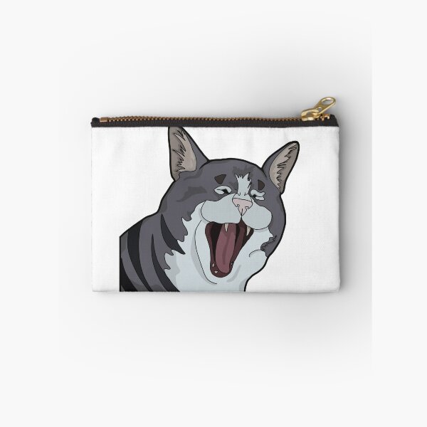 Item preview, Grey Striped Cat Yawning (or screaming) designed and sold by ZetasMedia.