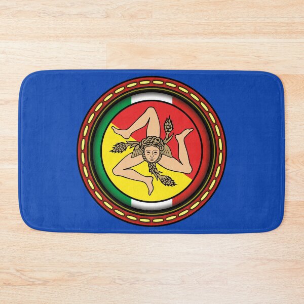 Item preview, Sicilia Sicily stitching effect coat of arms designed and sold by studioss76.