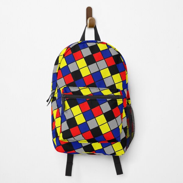Artikelvorschau, Bunte quadratische Geometrie Blöcke USMC Dress Blues Thema entworfen und verkauft von EvergreenMotifs.