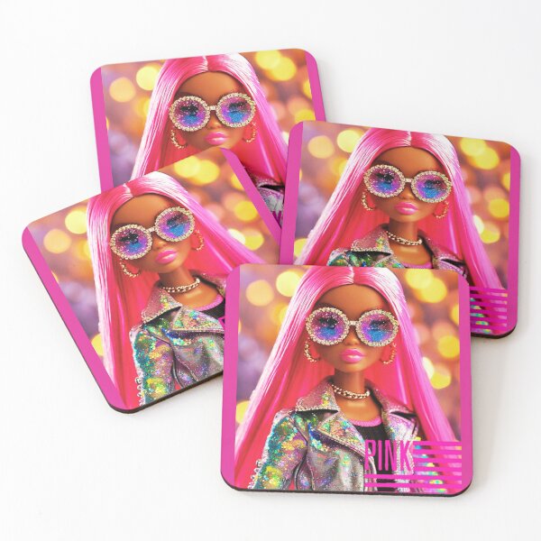 Item preview, Vibrant Pink Diva: Glam Fashion Doll Art Print designed and sold by MelissaMelovich.