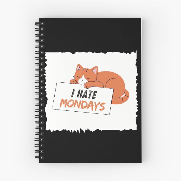 Item preview, I Hate Mondays with Funny Orange Cat Holding a Sign  designed and sold by vwagenet.