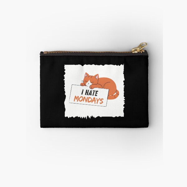 Item preview, I Hate Mondays with Funny Orange Cat Holding a Sign  designed and sold by vwagenet.