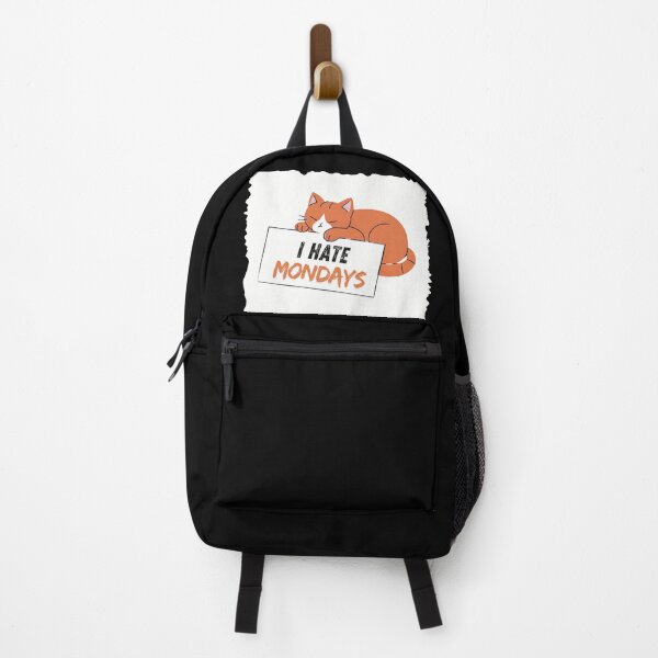 Item preview, I Hate Mondays with Funny Orange Cat Holding a Sign  designed and sold by vwagenet.