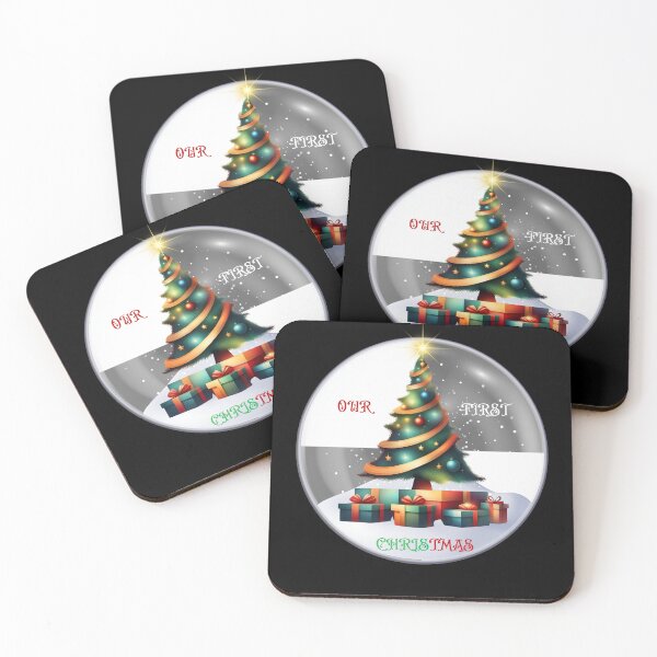 Item preview, Our First Christmas - Gray Holiday Anniversary Gift designed and sold by signshirtz.