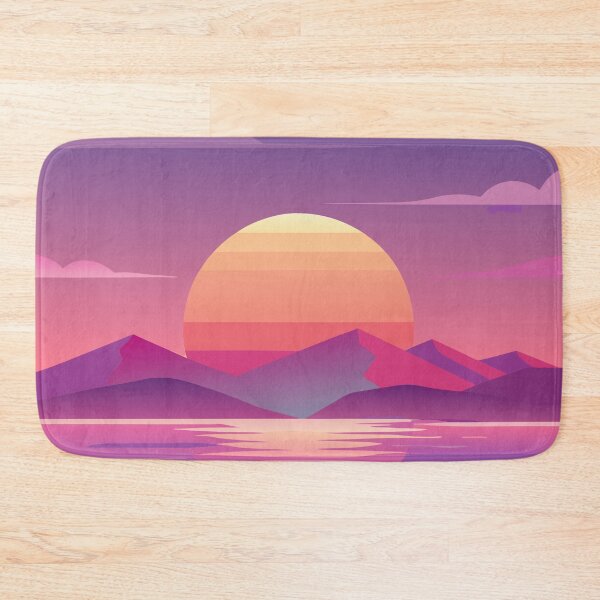 Item preview, sunset mountains lineart aesthetic designed and sold by rlav123.