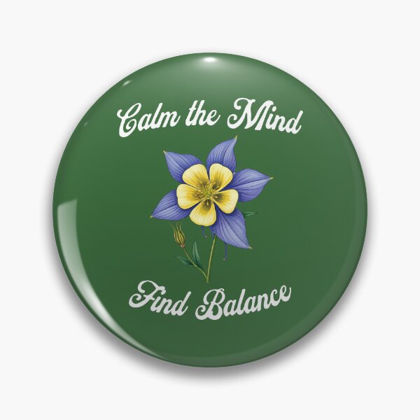 Item preview, Calm the Mind, Find Balance Colorado Columbine Flower in Bloom designed and sold by MouseWisdom.