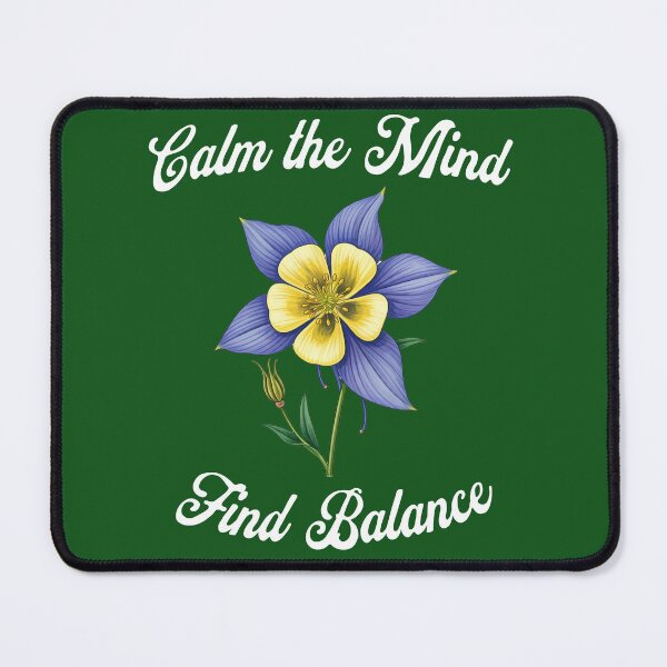 Item preview, Calm the Mind, Find Balance Colorado Columbine Flower in Bloom designed and sold by MouseWisdom.