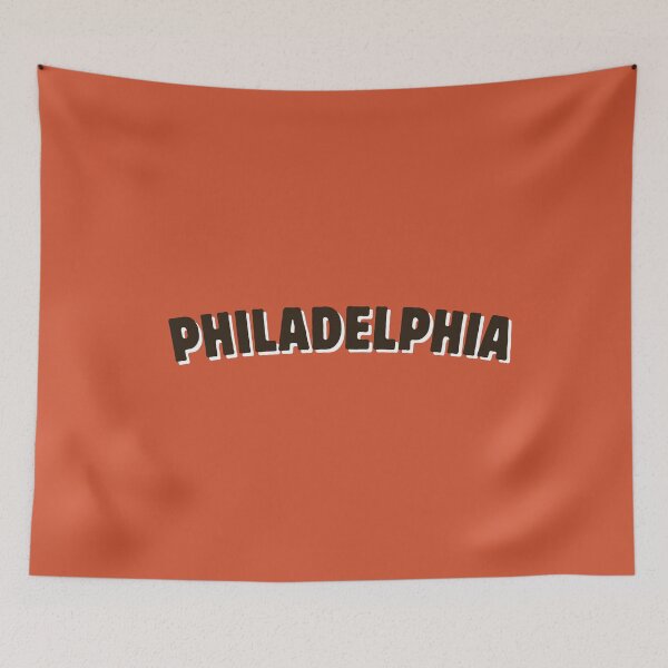 Item preview, Philadelphia (shadow block typeface) orange minimalist designed and sold by DesignCollectiv.