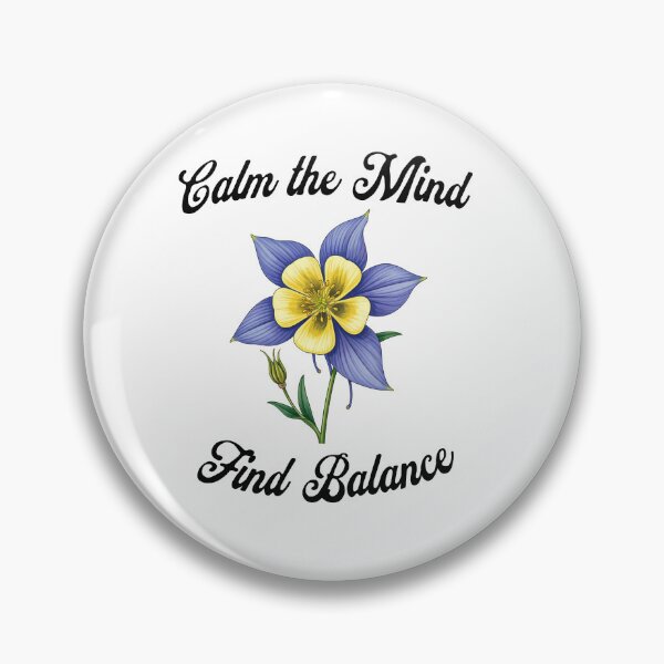 Item preview, Calm the Mind, Find Balance Columbine Flower in Bloom designed and sold by MouseWisdom.