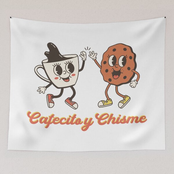 Item preview, Cafecito y Chisme Retro Groovy designed and sold by Magnolia Valley Art.