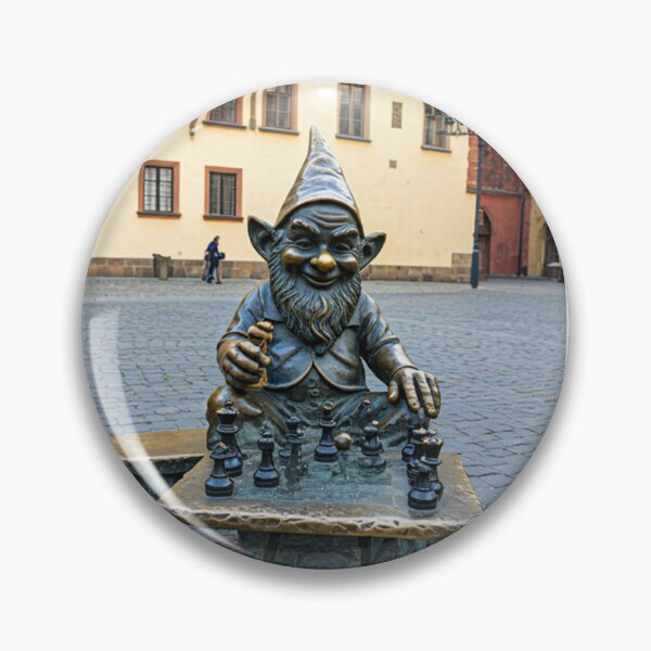 Item preview, Thinking of Wroclaw - Gnome Playing Chess designed and sold by Purrfecta.