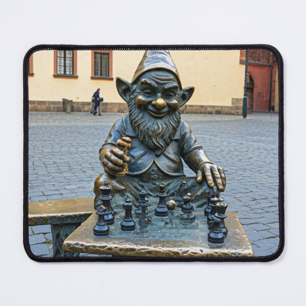 Item preview, Thinking of Wroclaw - Gnome Playing Chess designed and sold by Purrfecta.