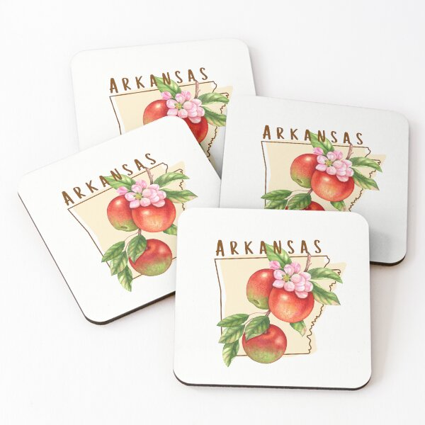 Artikelvorschau, Arkansas State Apfelblüten-Blumen-Aquarell-klassisches T-Shirt Sticker entworfen und verkauft von ThinkNature!.